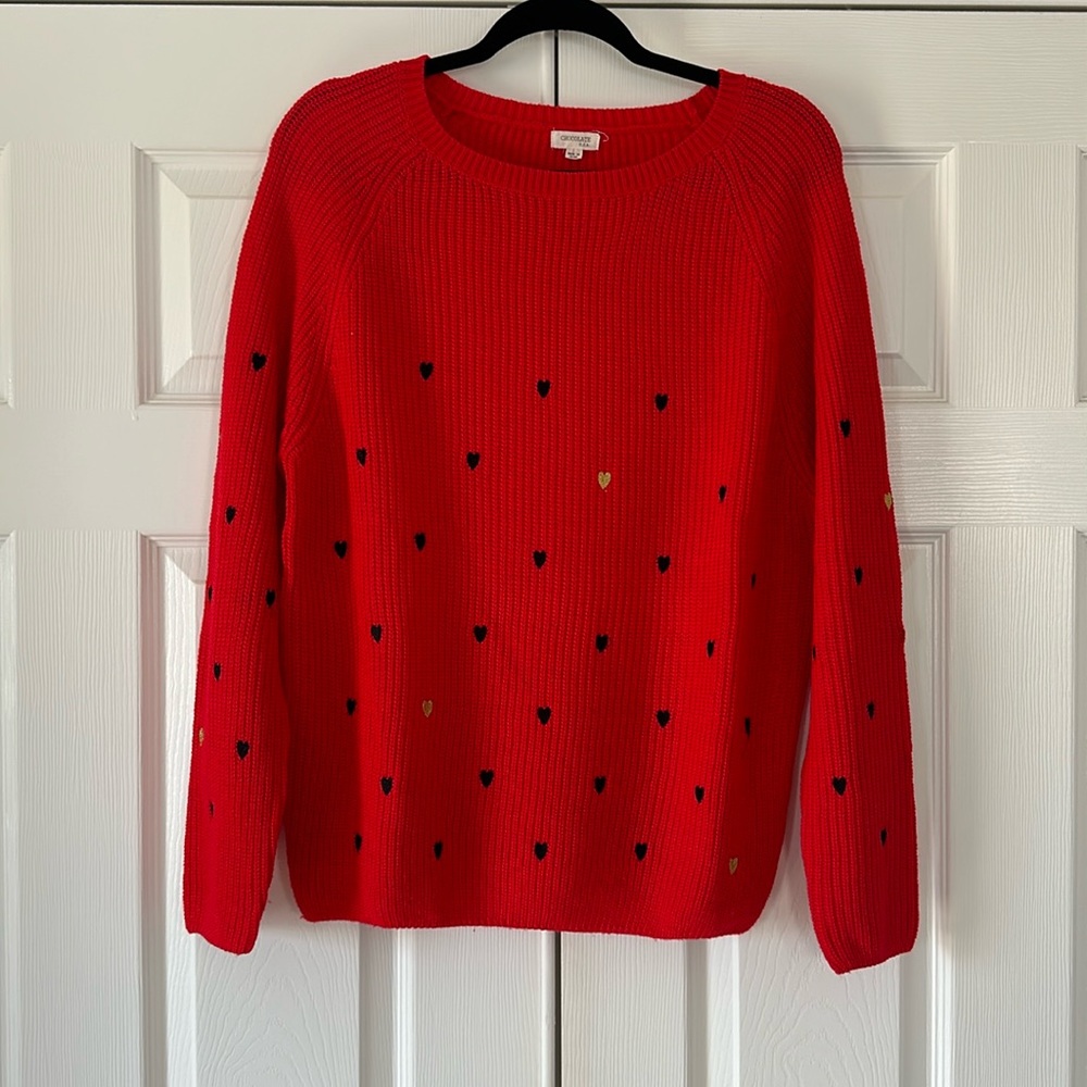 Knit Sweater Red Size Large